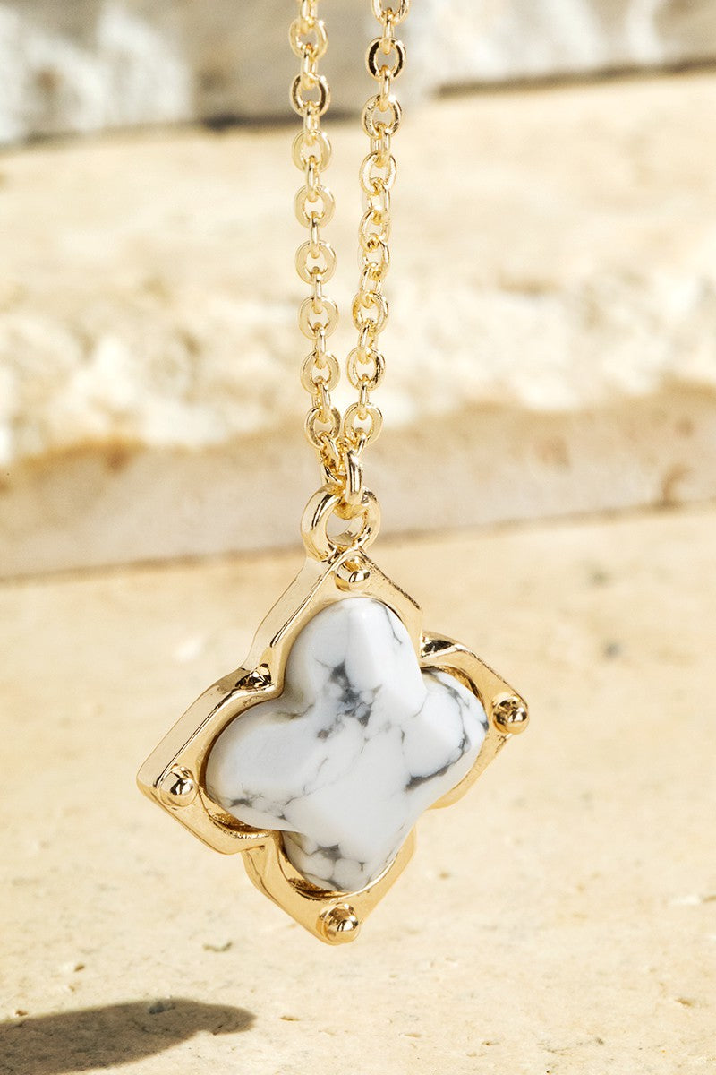 Clover Necklace- White