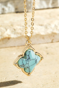 Clover Necklace- Turquoise
