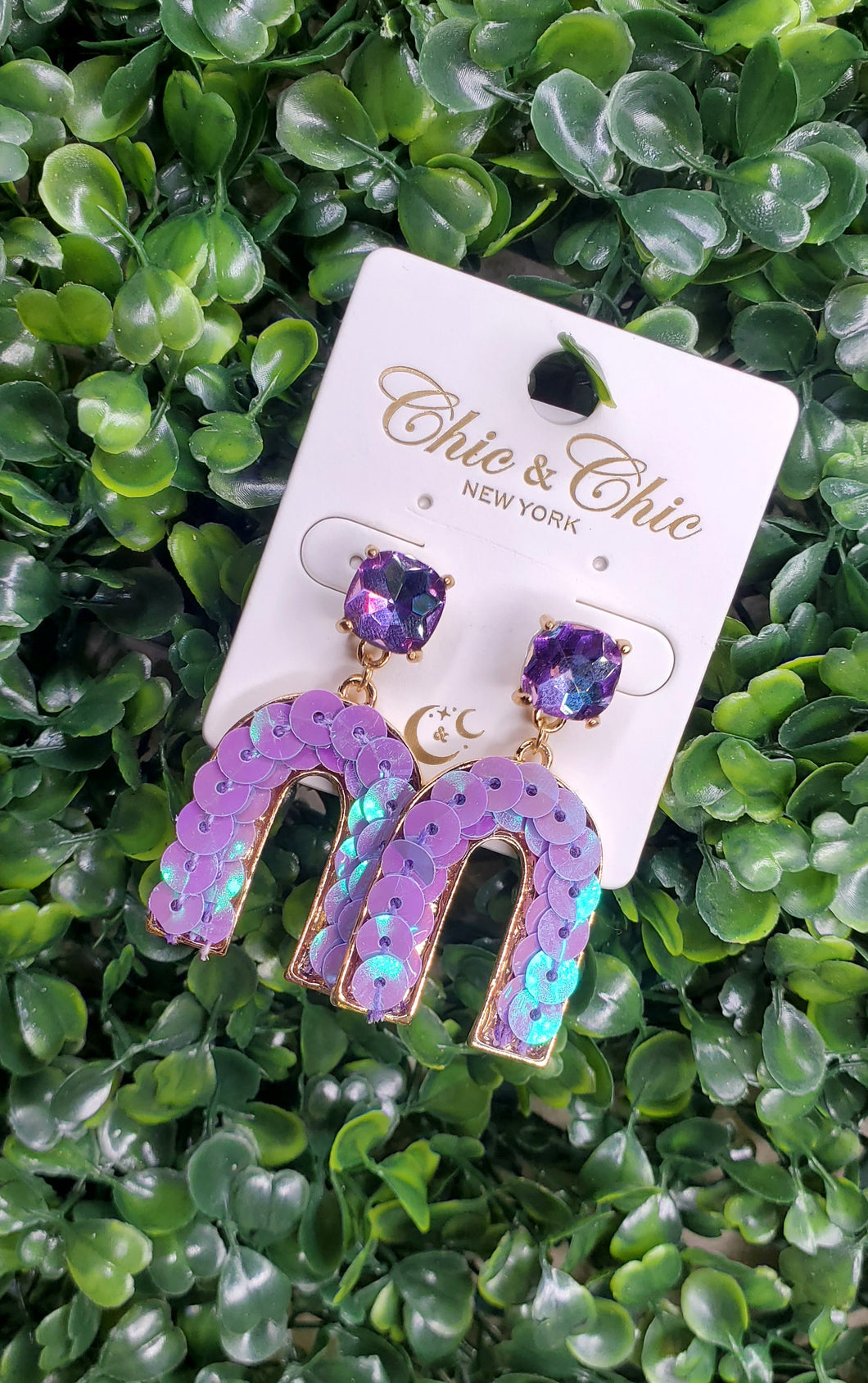 Lavender Rainbow Earrings