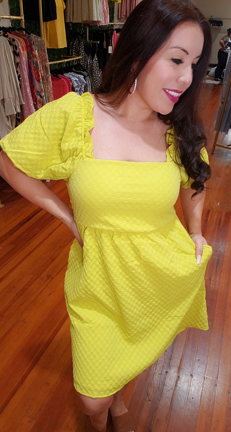 Lemon Zest Textured Dress